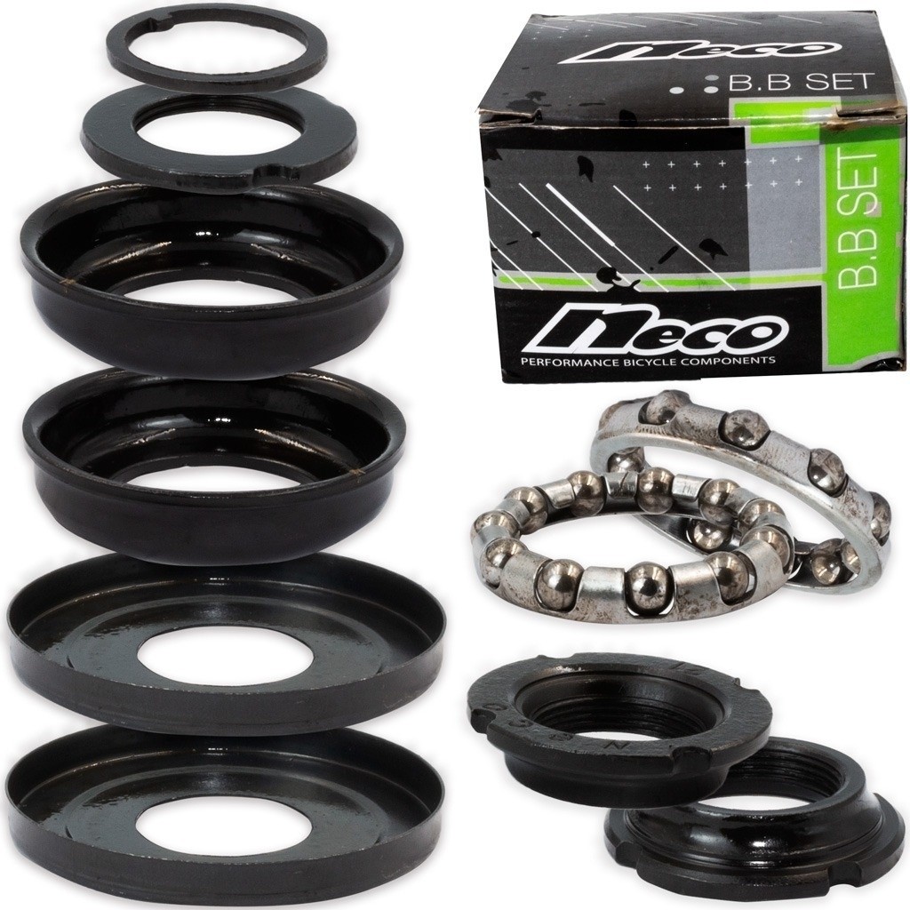 movimento de centro caixa central 45mm grossa para bicicleta zincado/preto em Oferta na Shopee