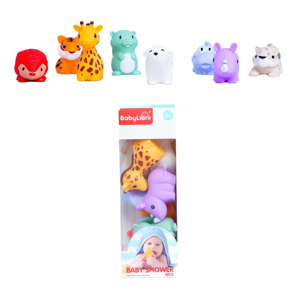 Kit Sensorial de Banho — 8 Animais para Estimular o Bebê em Oferta na Shopee