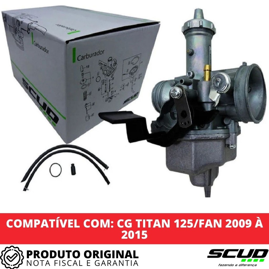 Carburador Completo Para Honda Cg 125 Fan 2009 Até 2016 Moto Honda Scud — imagem 2 de 2