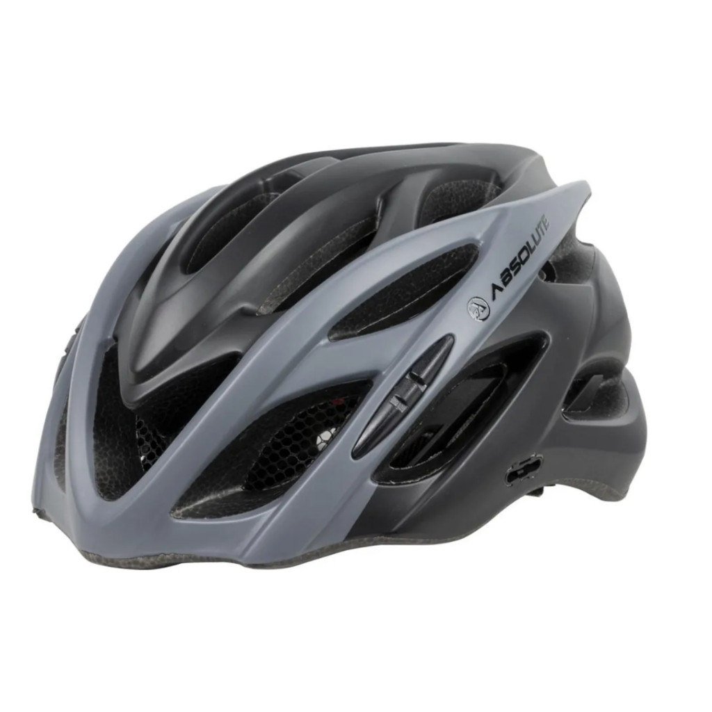 Capacete Absolute Wild MTB Speed Urbano Preto Cinza com LED Refletivo Traseiro Ajustável em Oferta na Shopee