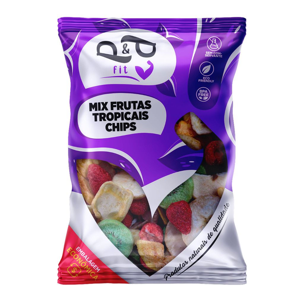 Mix P&P Frutas Tropicais Chips Desidratadas Liofilizadas 500g