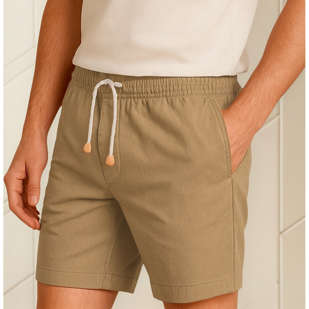 Short Linho Estilo Mauricinho Bermuda Masculina Premium Leve