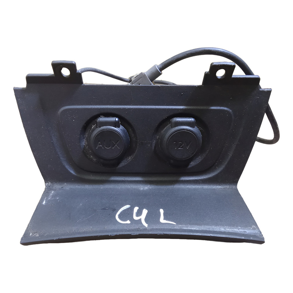 Entrada Usb Tomada 12v Console Citroen C4 Lounge 2015 2016 Preto