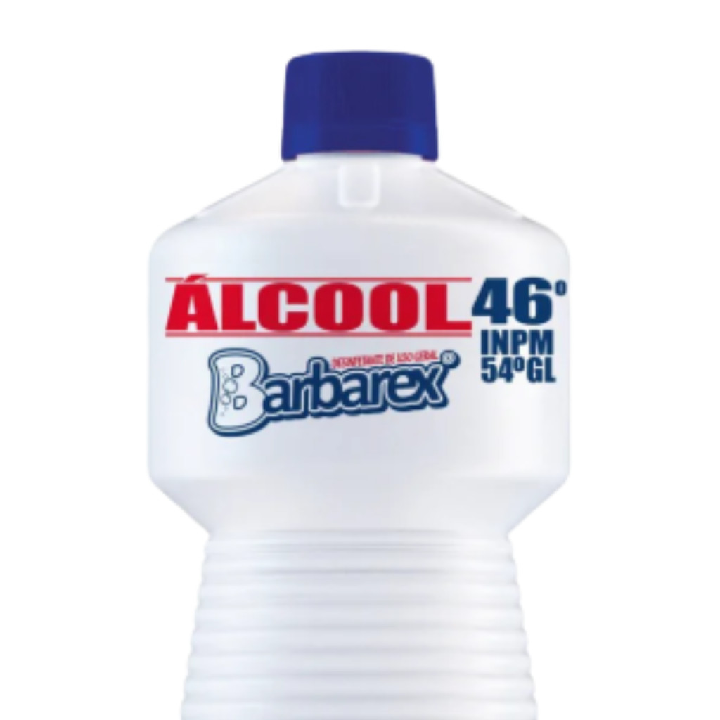 Detalhes do Kit 2 Álcool Desinfetante 46° Barbarex 1L