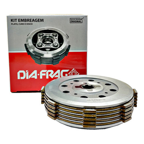 KIT EMBREAGEM COMPLETA DIAFRAG YBR125 00-07 / FACTOR 125 09 A 16 / XTZ 125 02 A 16 em Oferta na Shopee