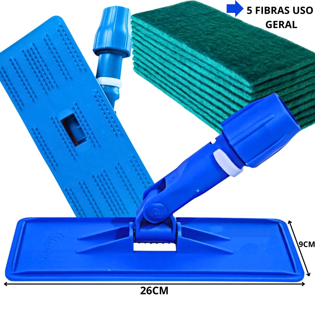 Kit Suporte Limpa Tudo + 5 Fibras uso geral Limpeza pesada Uso Profissional em Oferta na Shopee