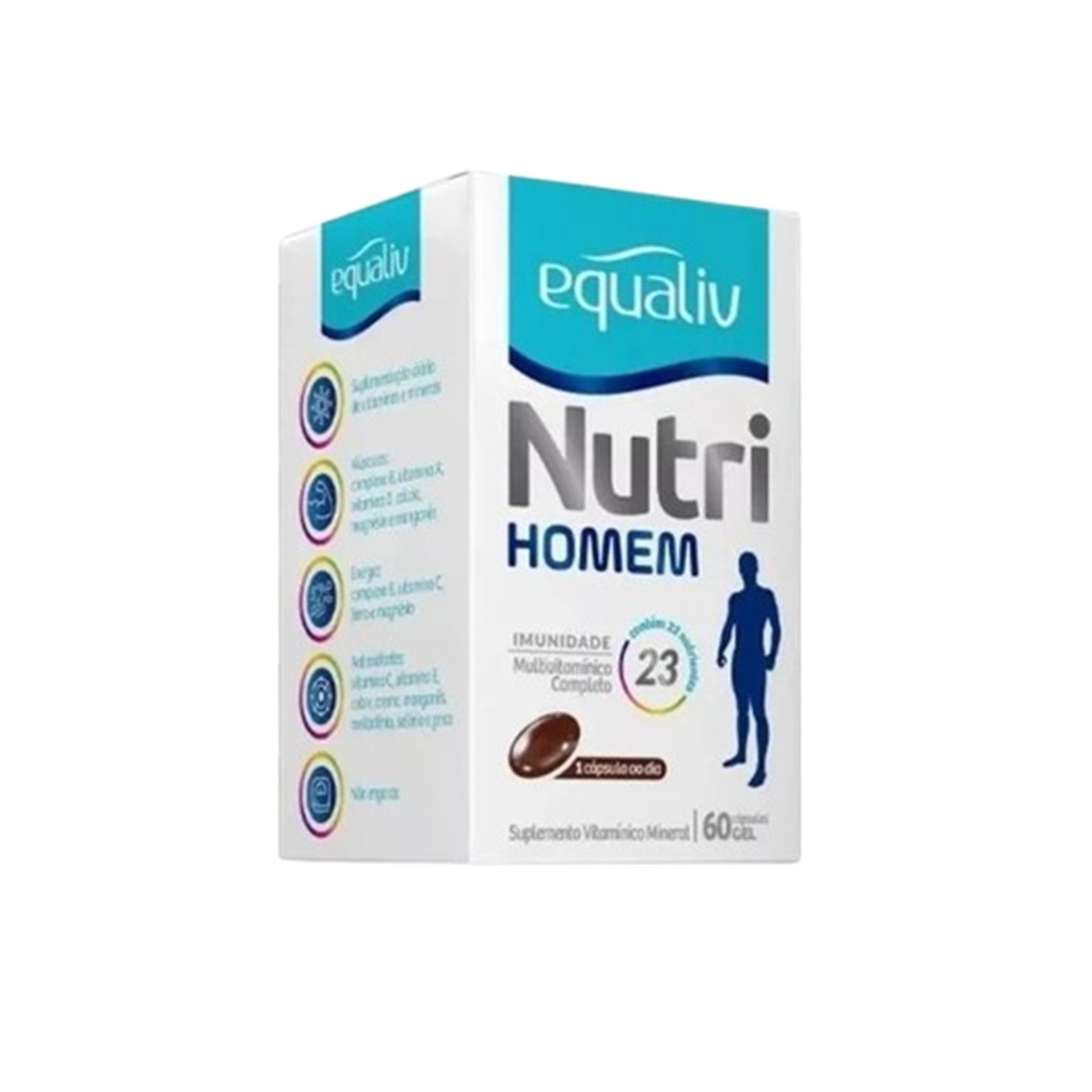 Suplemento Nutri Homem Multivitamínico 60 Cáps - Equaliv