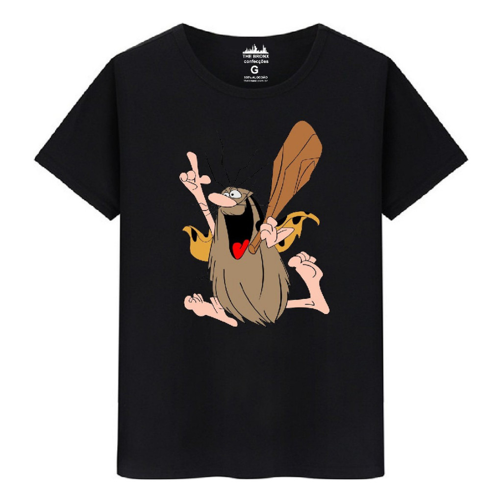 Camiseta Básica Estampada Desenho Clássico Algodão Premium Capitão Caverna Geek Top Bt078