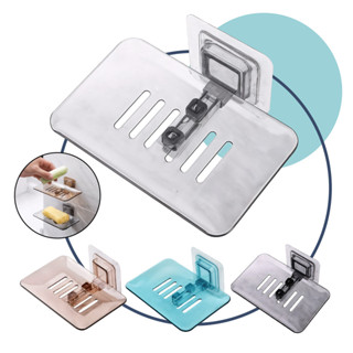 Saboneteira Acrílica Vazado Resistente Parede Adesiva Sem Furadeira Evita Sabonete Derreter em Oferta na Shopee
