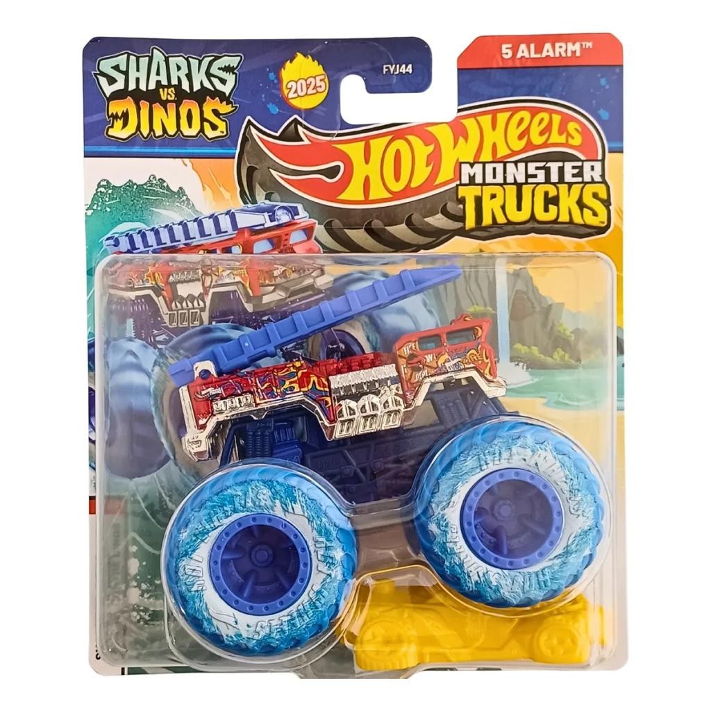 Monster Trucks Hot Wheels 5Alarm Roda Azul Carrinho Gigante Brinquedo Original Mattel Criança Ação