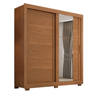 Guarda Roupas Casal com Espelho 2 Portas de Correr 4 Gavetas Titanium Cinamomo Zanzini em Oferta na Shopee