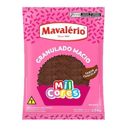 Chocolate Granulado Macio Mavalério 2,5Kg em Oferta na Shopee
