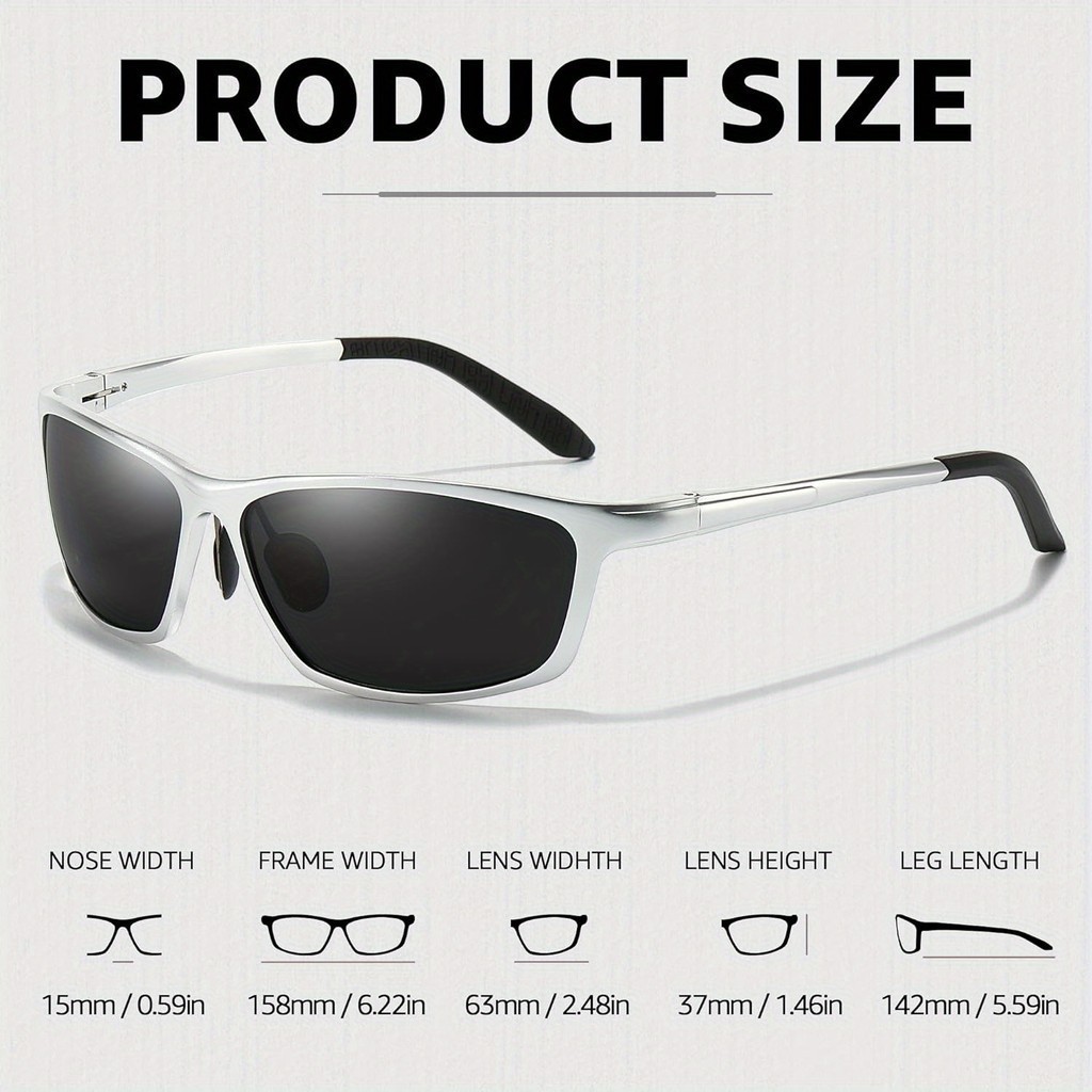 Óculos de sol da moda, com lentes polarizadas e armação quadrada, para mulheres e homens, óculos de sol casuais para usa