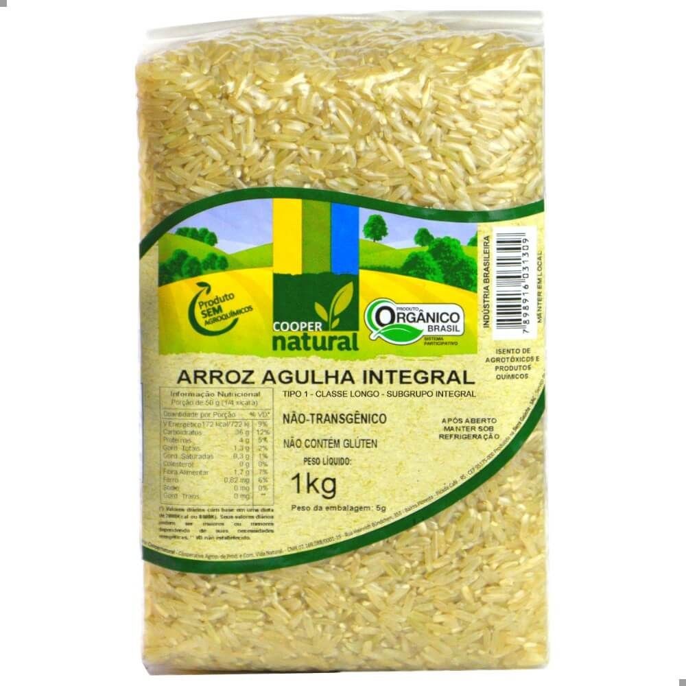 ARROZ AGULHA INTEGRAL ORGÂNICO COOPERNATURAL 500g