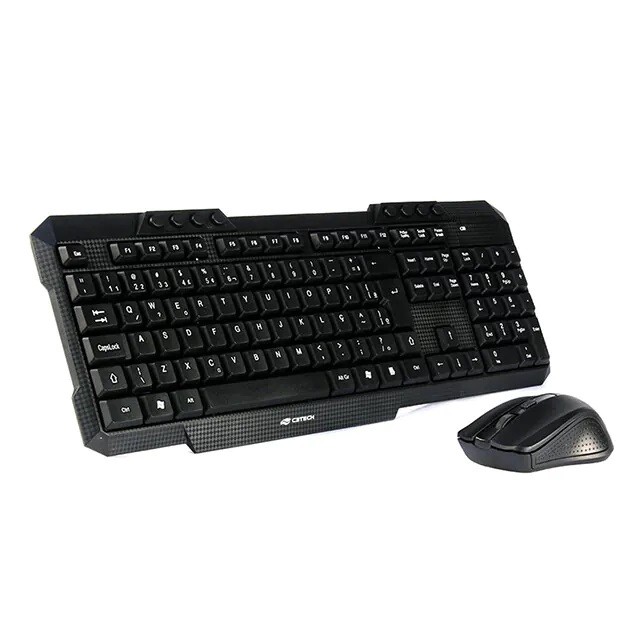 Kit Teclado + Mouse Wireless C3 Tech K-W10Bk