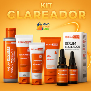 Kit 5 Itens Completo Skin Care Vitamina C Clareador Facial Melasma  Manchas Uniformiza o Tom da Pele em Oferta na Shopee