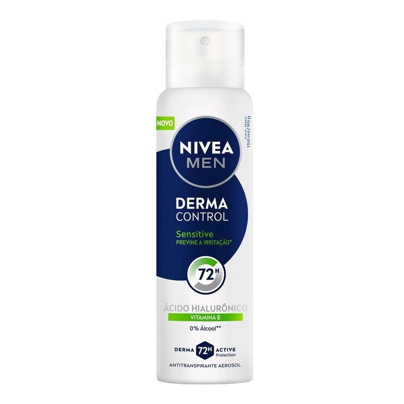 Desodorante Antitranspirante Aerosol Nivea Men Derma Control Sensitive 150ml em Oferta na Shopee