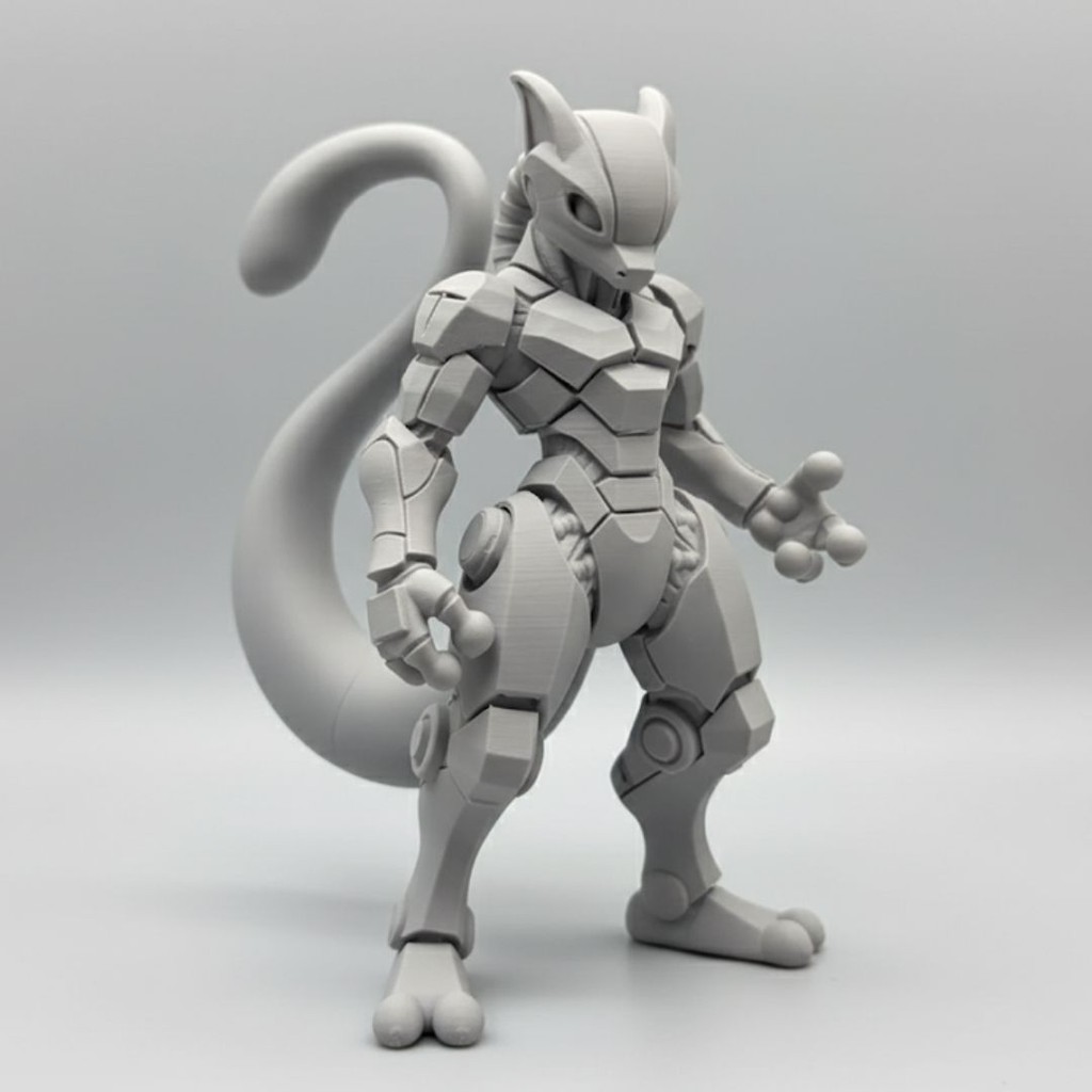 Figura de Ação Boneco Mewtwo Pokémon Gamer Geek Colecionável Detalhado Games Colorido Figure Action
