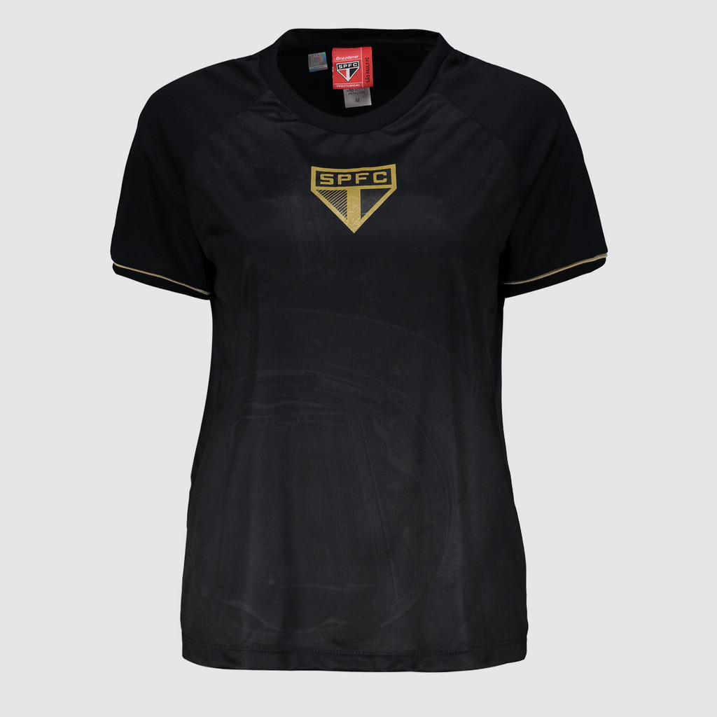 Camisa São Paulo Frequência Feminino Preta