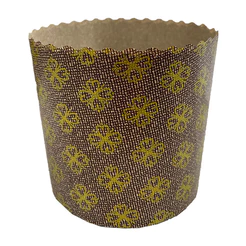 Forma Panetone Marrom 250g 90X90mm 10 Unidades ULTRAFEST