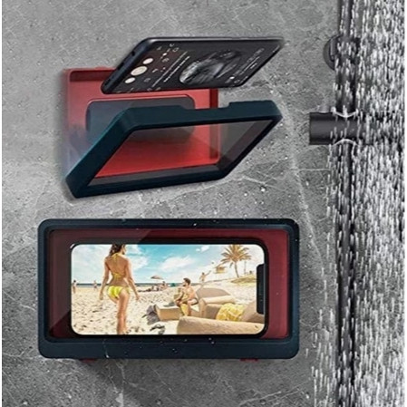 Porta Celular Impermeável e Anti embaçante Com Suporte Adesivo Use no Banho Cozinha Área de Serviço em Oferta na Shopee