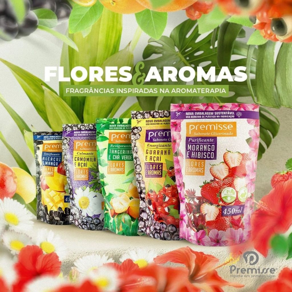 Sabonete Líquido Flores e Aromas Refil 450ml - Premisse