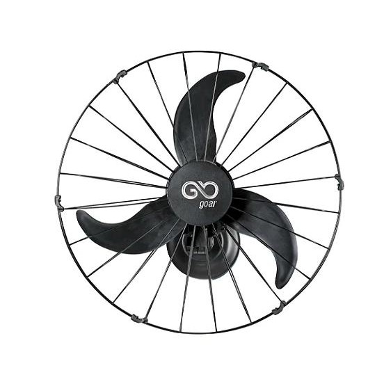 VENTILADOR OSCILANTE DE PAREDE 60CM GOAR METAL PRETO BIVOLT