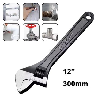 Chave Inglesa Ajustável 6-12POL（150-300MM）- Aço Carbono Cromado, Resistente a Aruela e …