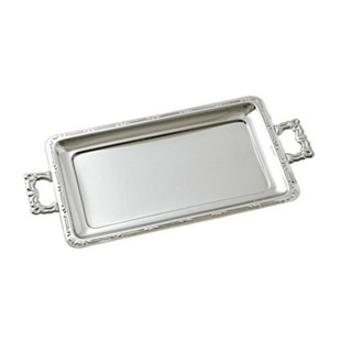 Bandeja Média Retangular Com Alças Servir Café Chá Inox em Oferta na Shopee