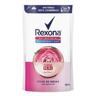 Refil Sabonete Líquido Rexona Antibacterial Água de Rosas 200ml em Oferta na Shopee