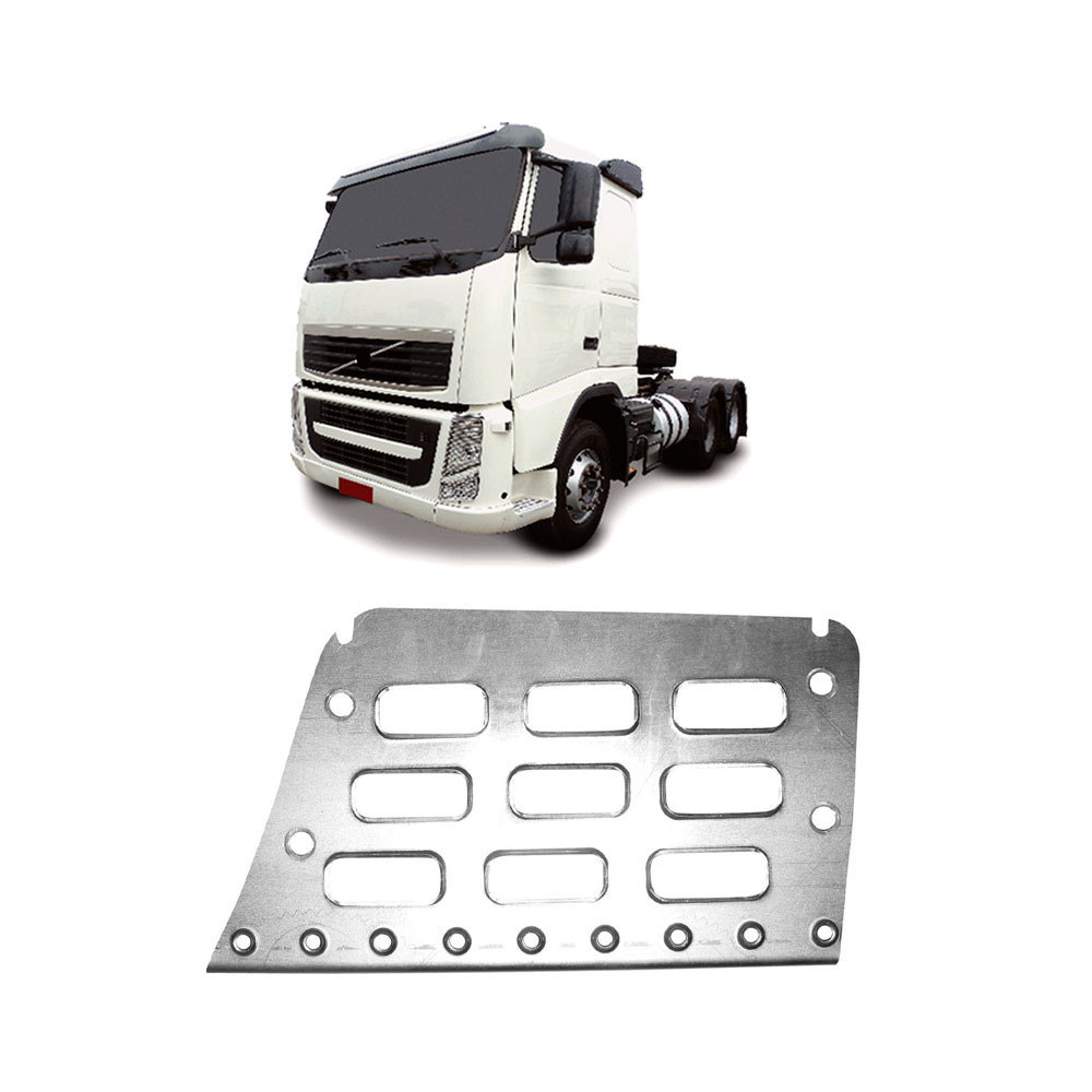 Estribo Pisar Volvo FH 2004 a 2014 Inferior ou Meio - Cromado (Lado Direito)
