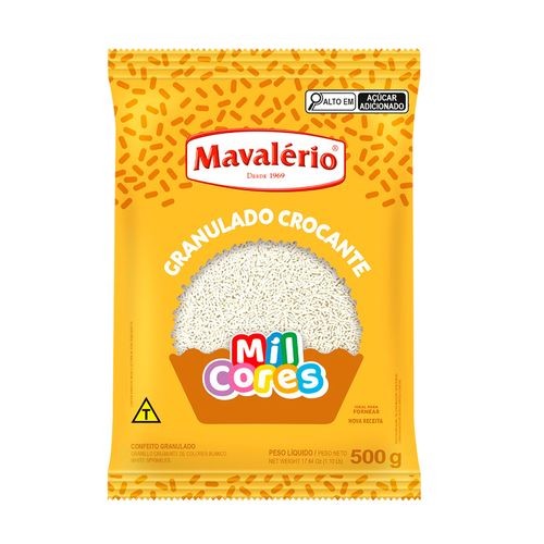 Chocolate Granulado Branco 500g Mil Cores Mavalério