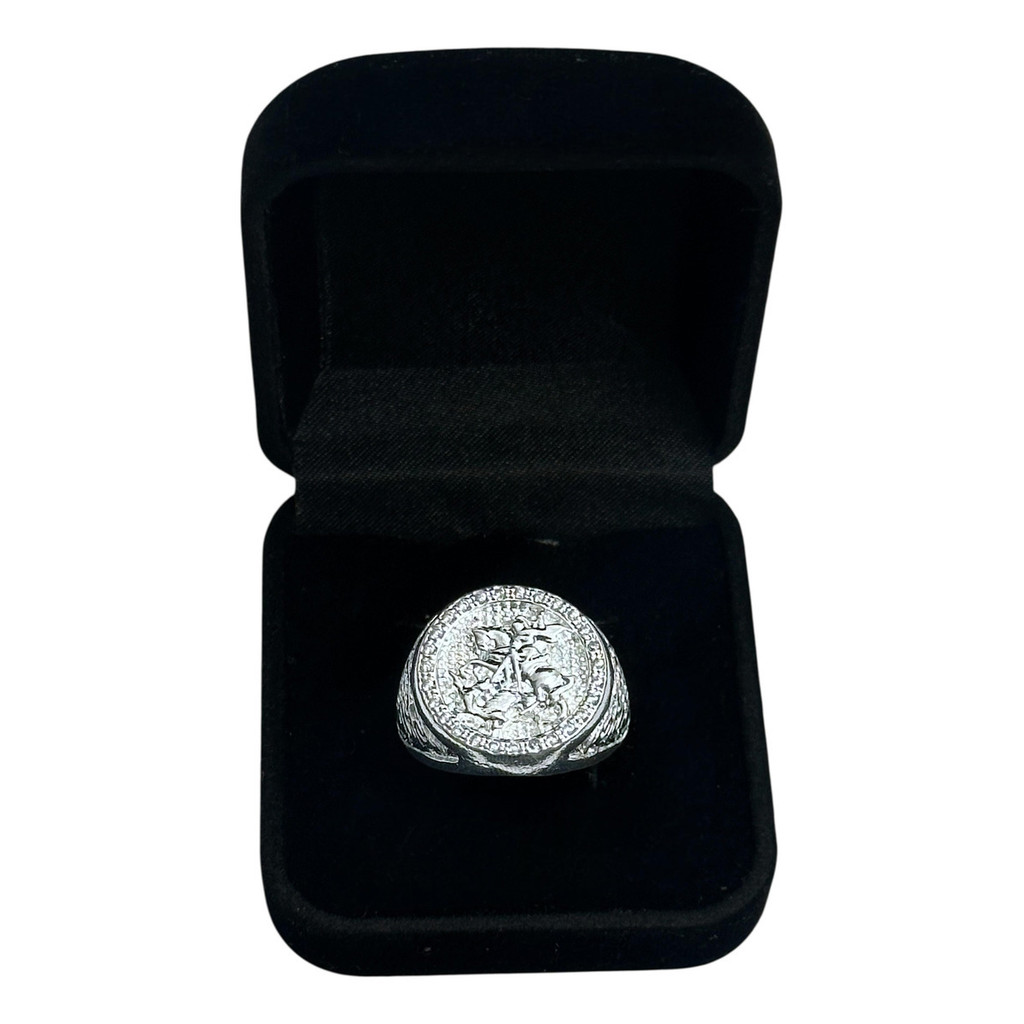 Anel São Jorge Prata 925 - Comprar com Melhor Preço em Anéis