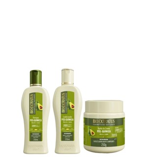 KIT Shampoo, Condicionador e Banho de Creme Pós Química 250ml  - Bio Extratus - Cabelos quimicamente tratados em Oferta na Shopee