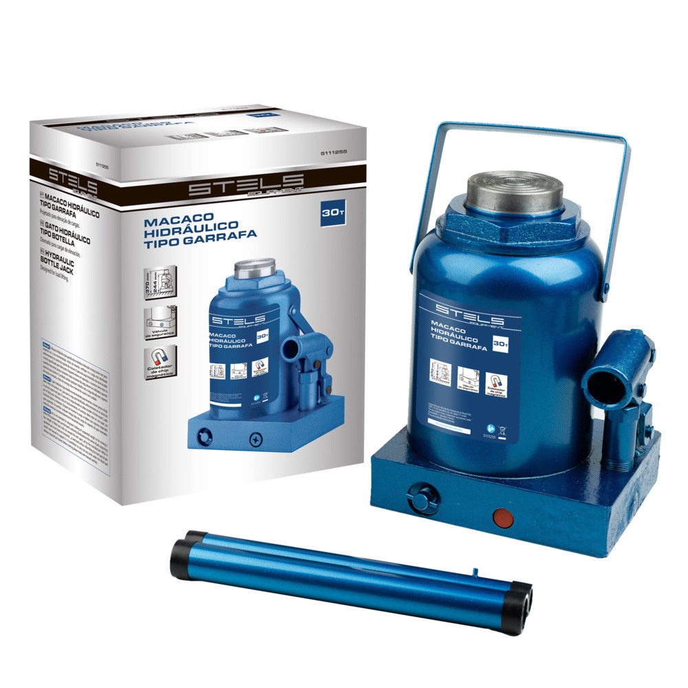 MACACO HIDRAULICO TIPO GARRAFA, 30T, 244-370MM, 1PC // STELS em Oferta na Shopee