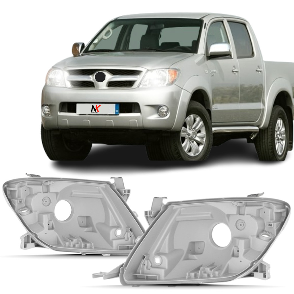 Par/Un Carcaça Farol Hilux PickUp 2005 2006 2007 á 2011 em Oferta na Shopee