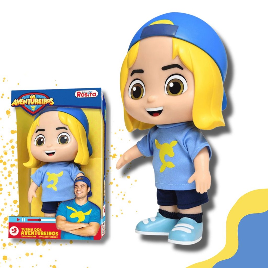 Boneco Luke Turma dos Aventureiros Luccas Neto Presente dia das Crianças Brinquedo Lucas Neto