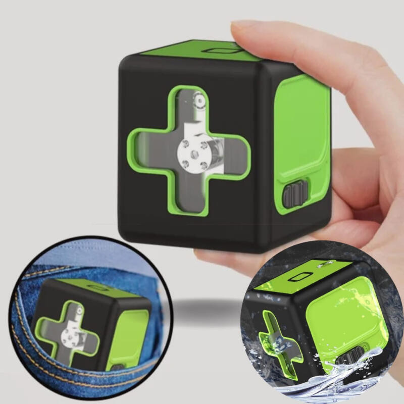 Mini Nível Laser Profissional, 2 Linhas Verdes, Recarregável, Ideal para Construção e Decoração - Inclui Maleta em Oferta na Shopee