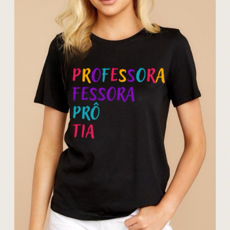 Camiseta Camisa Professores Meme tecido leve 100% algodão fio 30.1 em Oferta na Shopee