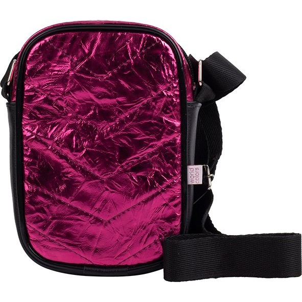 Bolsa de Ombro Infantil WorldColors - Rosa Metálica em Oferta na Shopee