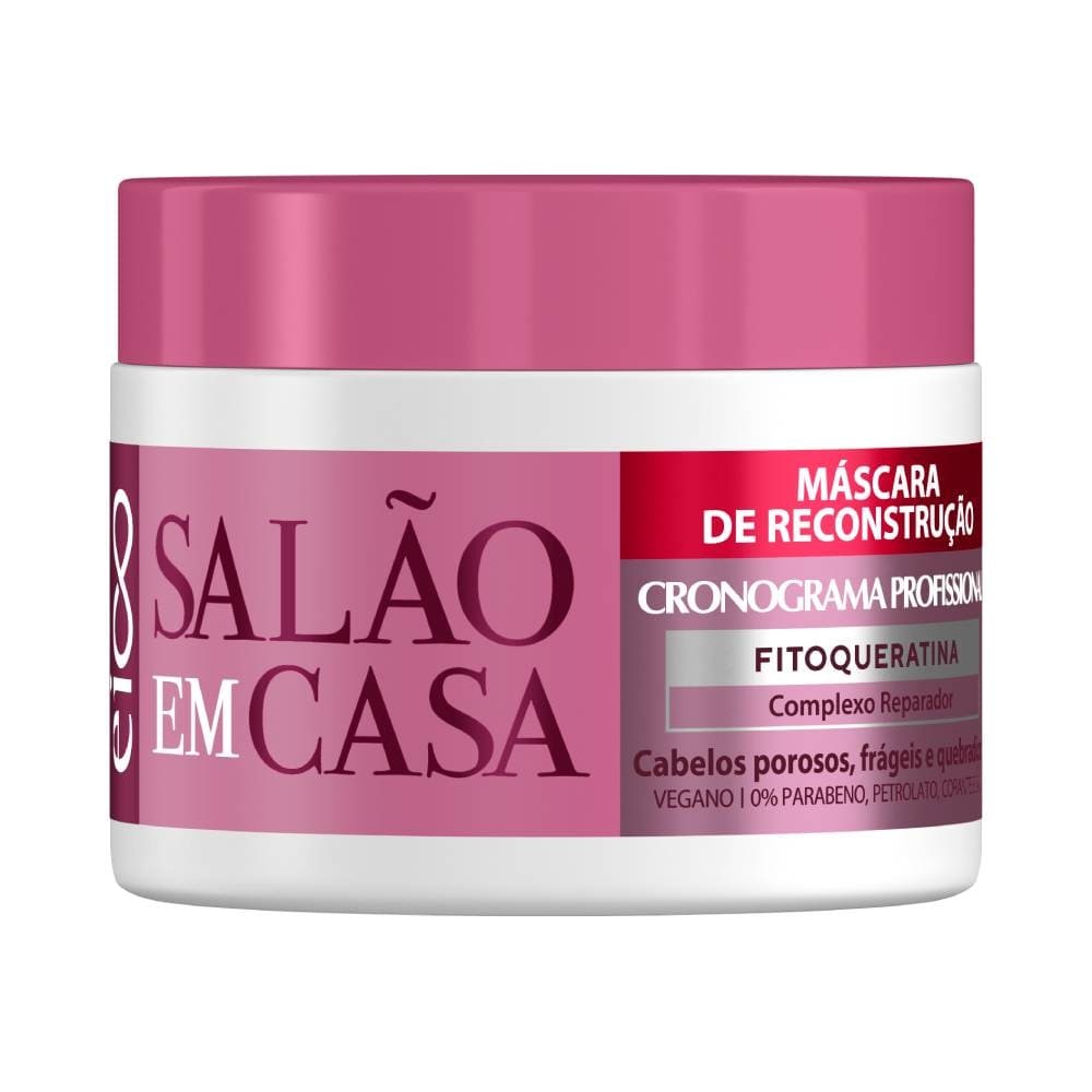 Máscara Capilar Eico Reconstrução Salão em Casa Cronograma Profissional 270g