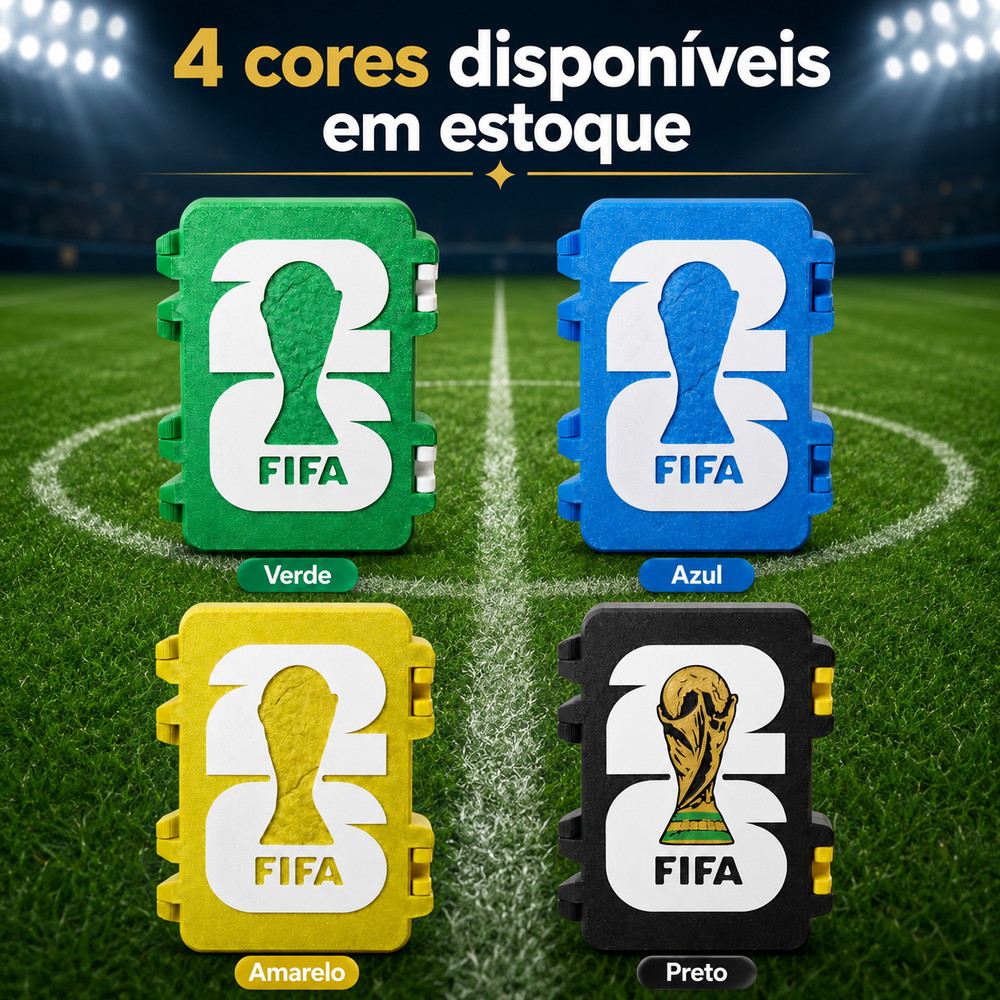 Caixa de Figurinha p/ Álbum Copa do Mundo 2026 - Caixa de Figurinha - Porta Figurinhas