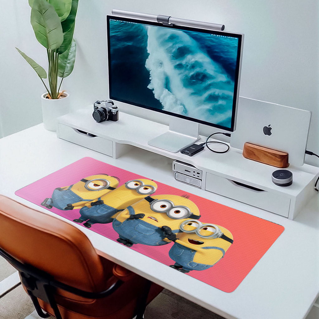 MousePad Gamer Meu Malvado Favorito Minions 80x30 Gamer Antiderrapante Premium Personalizado Grande RGB Anime