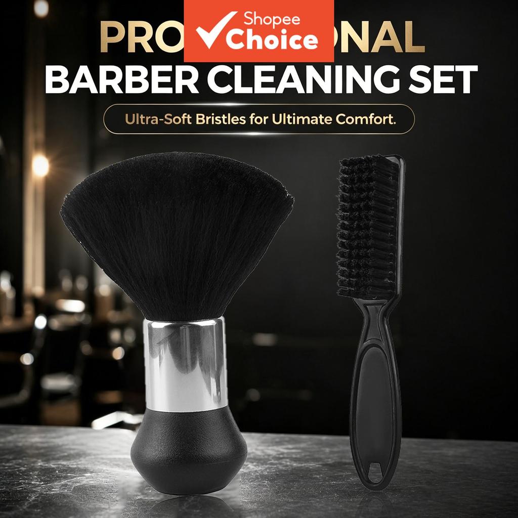 Conjunto De Limpeza De Barbeiro Macio Pescoço Quebrado Escova De Cabelo & Cabeça De Óleo Masculina Profissional Ferramen