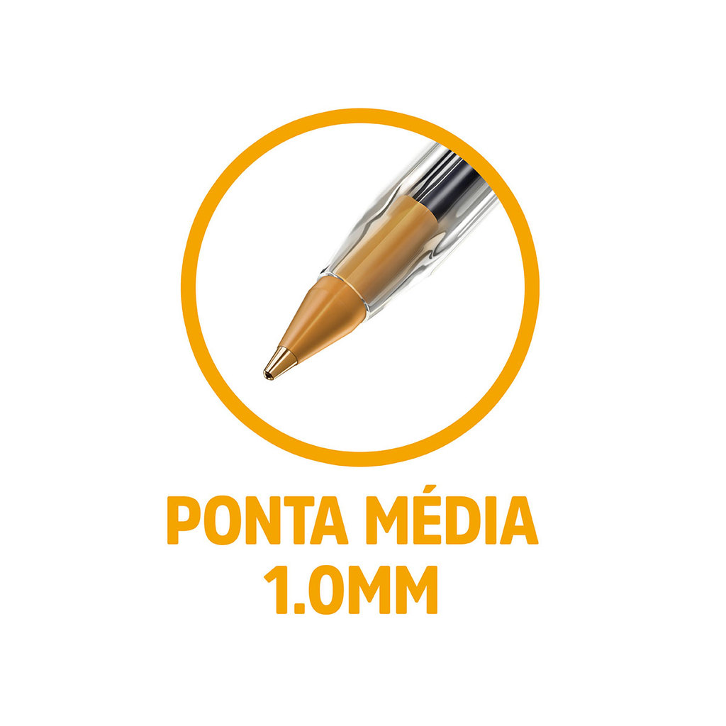 Caneta esferográfica Cristal 1.0 Preta com 3 unidades Kit Enem Bic · foto 2