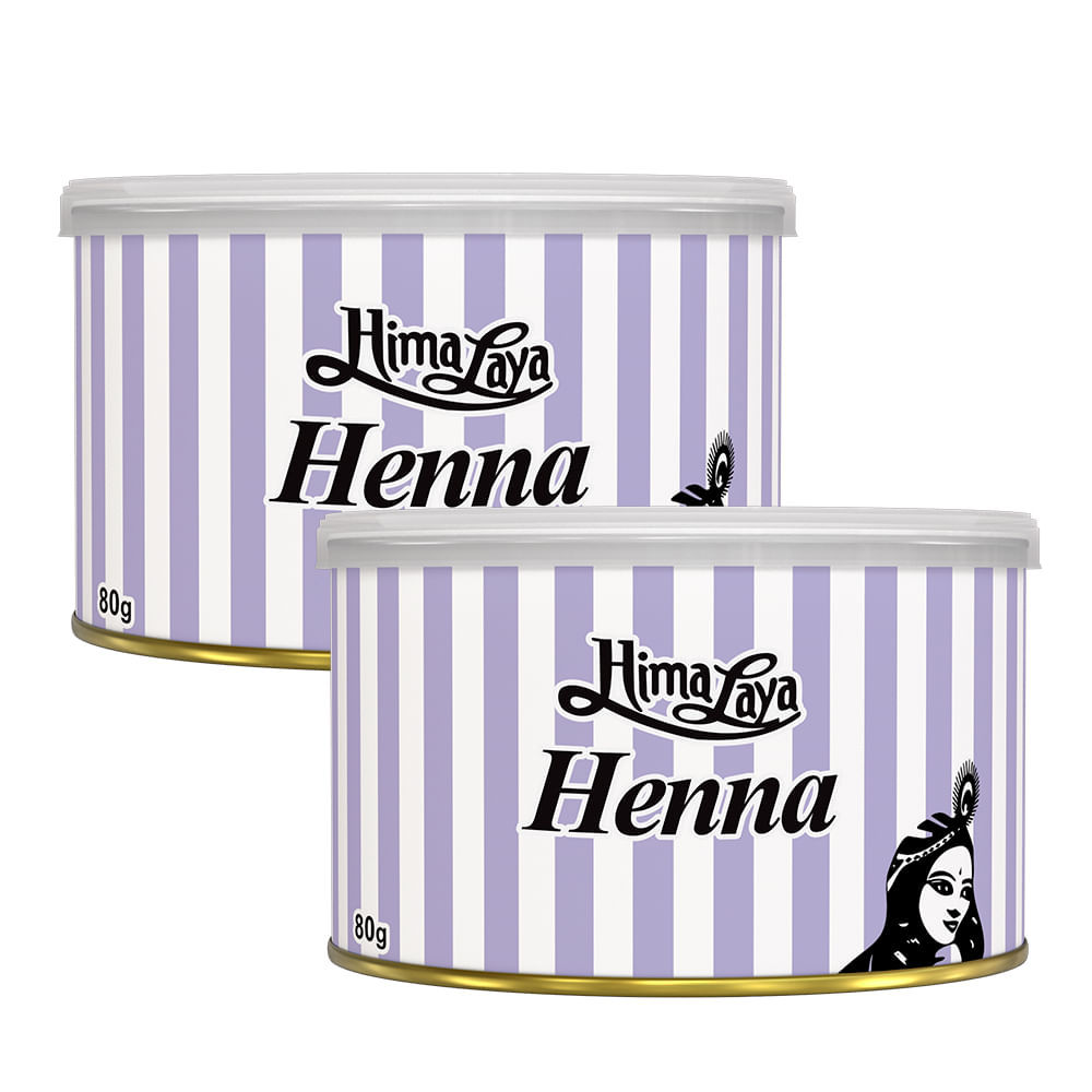 Kit 2 Tinturas Henna Himalaya Em Pó Vermelho 80g