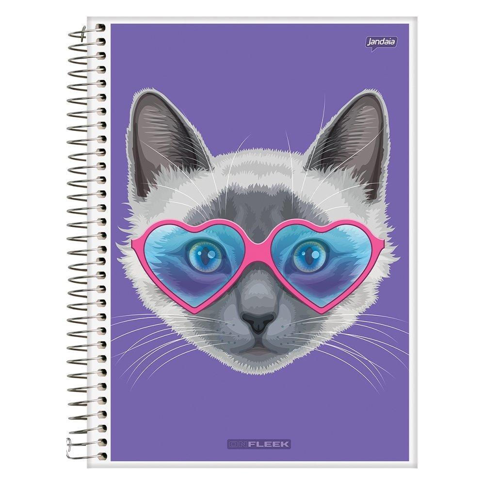 Caderno Jandaia Espiral Universitário - Capa Flexível 01 Matéria On Fleek 96 Folhas - Embalagem com 10 Unidades · foto 2