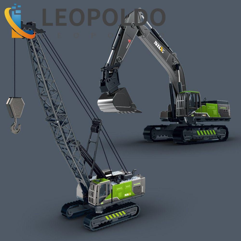 Brinquedos De Caminhão Guindaste LEOPOLDO , Modelo De Carro De Engenharia Fundido Em Liga De Empilhadeira Bulldozer , Ed