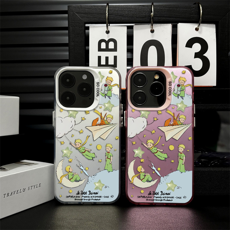 Anime Capinha de celular para iphone 13 normal 11 12 13 Pro 14 15 Plus 13 14 15 16 17 Pro max Xr capa O Pequeno Príncipe