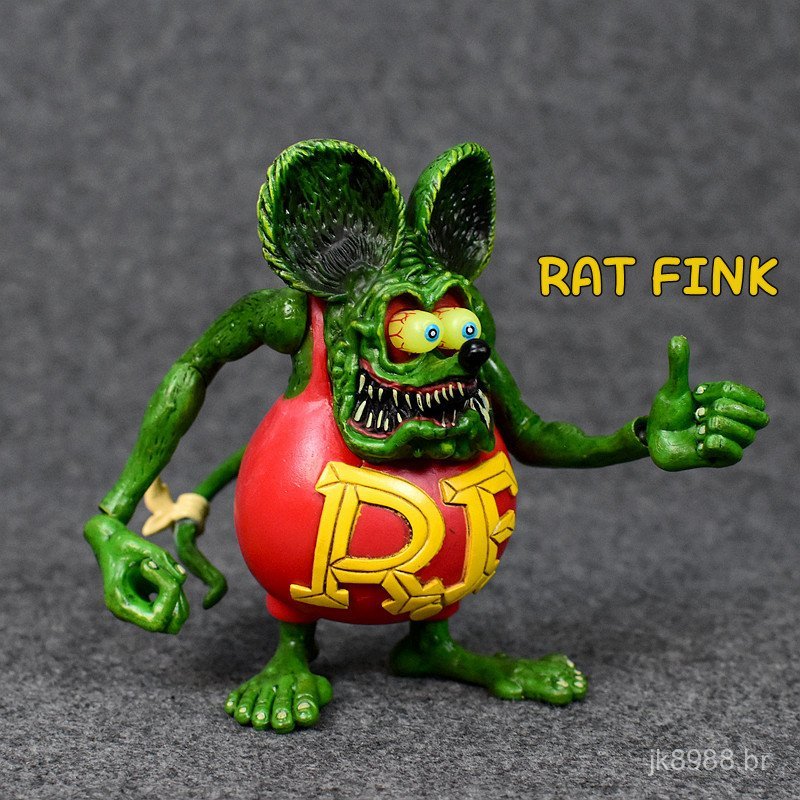Brinquedos da moda europeus e americanos: RAT FINK Crazy Mouse Fink, Figura de Ação Articulada Lendária